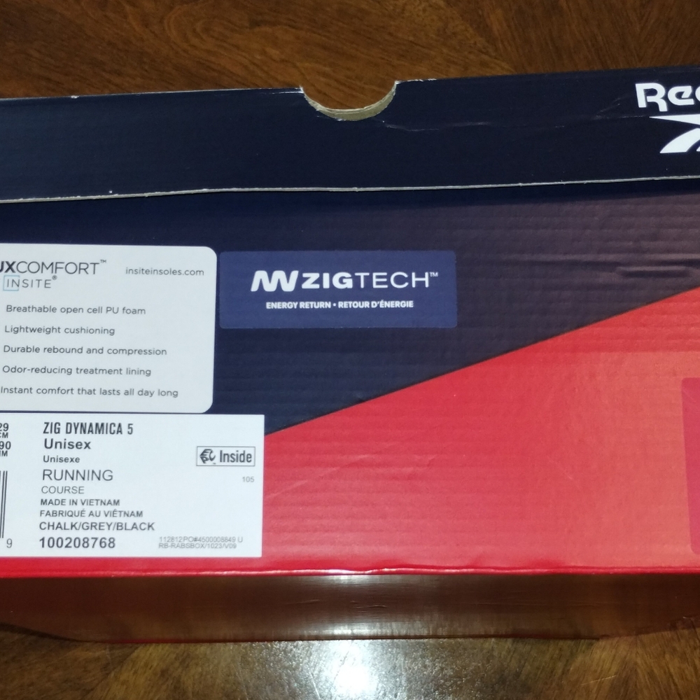 Men's Reebok Zig Dynamica Unisex Running Size 11 Neutral Shoe - Picture 2 of 8